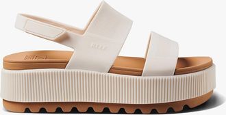 Reef Womens Reef WATER VISTA HIGHER Womens Platform Sandals Cloud - White - Size: 4