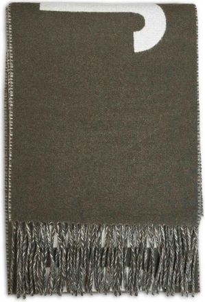 Jacquemus Sciarpa con logo e frange - - Accessories - Donna - Verde - ONE SIZE