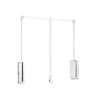 Emuca Emuca Colgador Abatible Para Armario Hang, Ancho Regulable 450-600mm, Acero Y Pl&aacute;stico, Pintado Moka