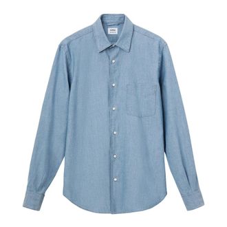 Aspesi Japanse Katoenen Chambray Overhemd - Heren - Casual Overhemden - Blauw - M - Katoen - Overhemden