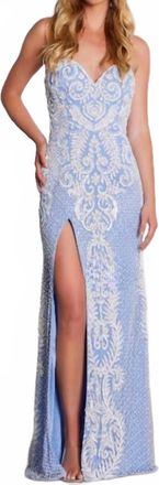 Scala Womens Gown In Dolphin/pearl