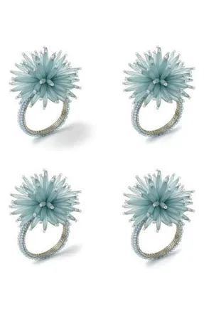 Tiramisu Arctic Sea Urchin Set of 4 Napkin Rings in Blue at Nordstrom Rack