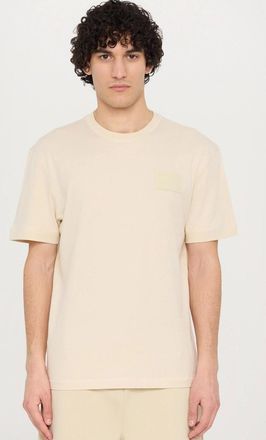 Emporio Armani Mens Box Logo T-Shirt - Almond Milk - Tan - Size: 46