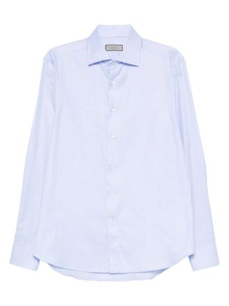 Canali Katoenen overhemd met lange mouwen - Blauw