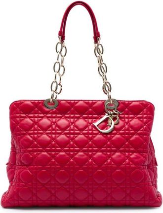 Dior Pre-owned Dior Large Lambskin Cannage Soft Zipped Lady Shopping Tote Ladies 4SMU966YI0K6MQ0E