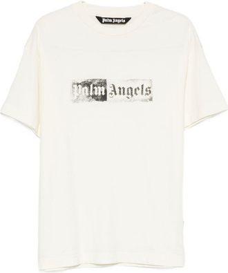 Palm Angels Camiseta de algod&oacute;n con logo estampado de Palm Angels