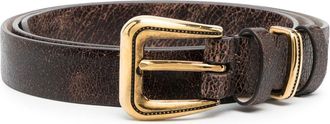 Brunello Cucinelli Brown Leather Regular Womens Belt