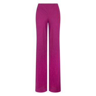 Alberta Ferretti Wide-leg Trousers - female - Alberta Ferretti - Wide Trousers - Pink - S - Trousers