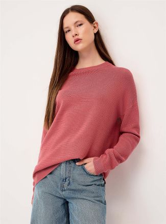 Twik Womens Oversized ottoman knit sweater