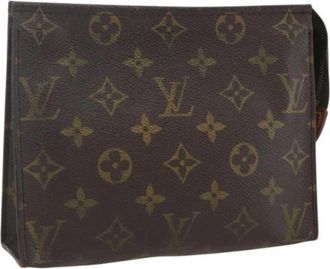 Louis Vuitton Pre-owned Vintage Canvas Clutch - Dames - Vintage Clutch - Bruin - ONE Size - Vintage