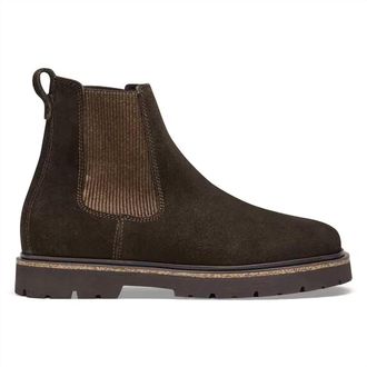 Birkenstock Womens Highwood Slip On Suede Leather Boot In Mocha