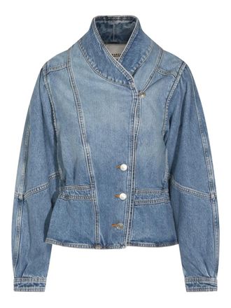 Isabel Marant stand-up collar cotton jacket - Blue