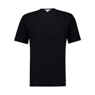 James Perse Tops, Heren, Zwart, M, Katoen, Zwarte Katoenen Klassieke T-Shirt