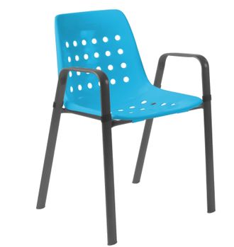 Schubiger M&ouml;bel Gartenstuhl Bermuda mit Armlehne Rundoval