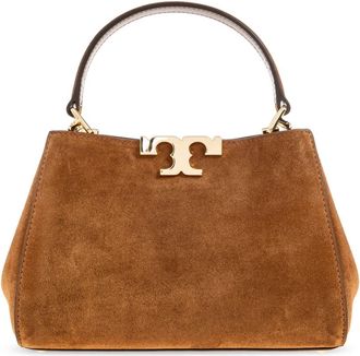 Tory Burch Mini Eleanor Suede Satchel - Dames - Handtassen - Bruin - ONE Size - Leer - Tassen