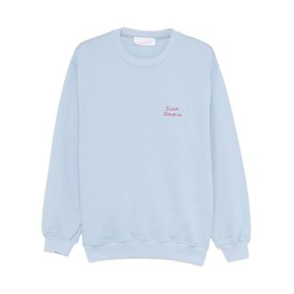 Giada Benincasa Sweatshirts, female, Blue, Size: S Embroidered Sweatshirt