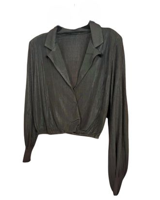 Elan Long Sleeve Shirt Top In Black Stripe