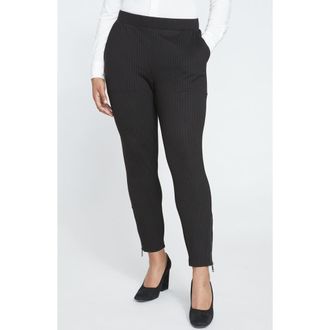 Universal Standard Moro Pull-On Pants in Slate Grey Pinstripe at Nordstrom, Size 4Xl
