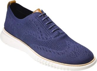 Cole Haan 2.Zerogrand C27569 Oxford Mens Marine Blue Wingtip Shoes Hawk2907
