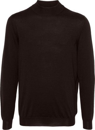 Kiton high-neck cashmere-silk jumper - men - Cashmere/Silk - XXXL - Brown