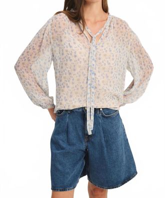 Velvet Riela Top In Blue Floral