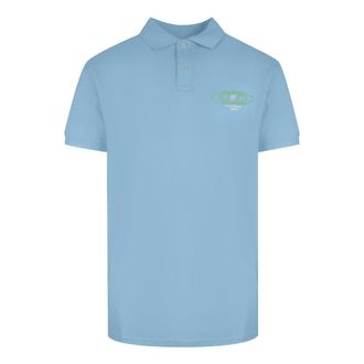 Plein Sport Korte Mouw Kraag Polo Shirt in Lichtblauw
