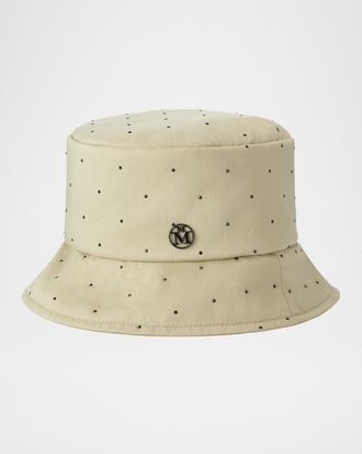Maison Michel Axel Strass Cotton Bucket Hat