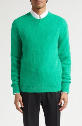 Tom Ford Alpaca Blend Crewneck Sweater in Bright Green at Nordstrom, Size 42 Us