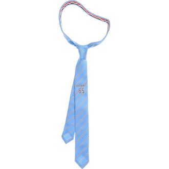 Thom Browne Jacquard Browne 65 Stripe Silk Tie in Light Blue at Nordstrom