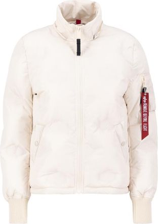 Alpha Industries Alpha Industries Womens Hooded Logo Puffer Women - Off-White - Size Small