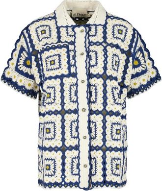 Alemais Camicia Patchwork con Bottoni allUncinetto - - Blouses & Shirts - Donna - Multicolore - 2XS