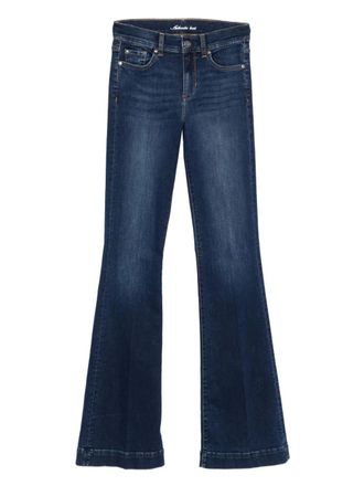 Liu Jo whiskering-effect jeans - women - Cotton/Cotton/Elastomultiester/Spandex/Elastane/Polyester - 26 - Blue