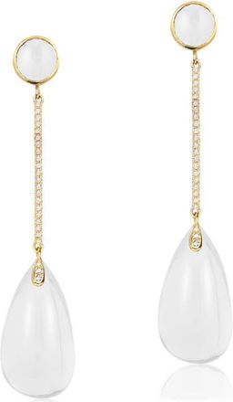 Goshwara Naughty Cabochon Drop Earrings in White at Nordstrom