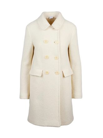 Aspesi Double-Breasted Virgin Wool Coat With Flap Pockets
