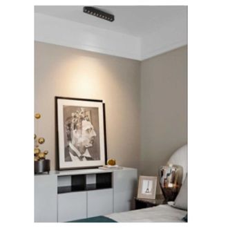 Trade Shop Trade Shop Traesio - Trade Shop - Faretto Orientabile Binario 12w 6 Led Bianco Nero Luce 6500k 4000k 3000k Pst-27 - Negro