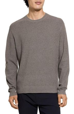 Theory Riland Crewneck Sweater in Morel Melange at Nordstrom, Size Xx-Large