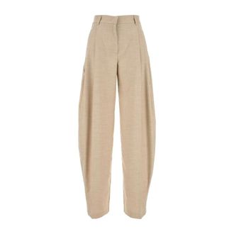 Andamane Beige Stretch Polyester Blend Pant