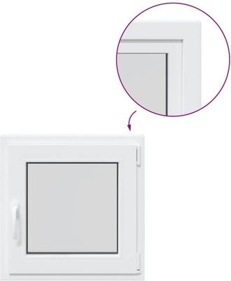 vidaXL Ventana De S&oacute;tano risor 50x50 Cm Oscilobatiente Din Derecha Blanca Vidaxl