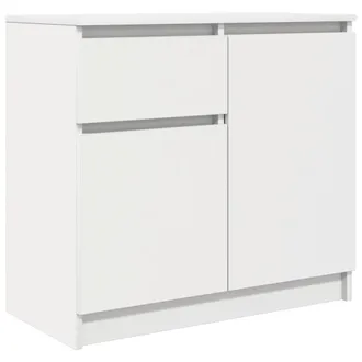 vidaXL Credenza Con Cassetto Bianco 71x35x65 Cm In Legno Multistrato - Vidaxl