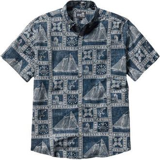 Reyn Spooner Newport Sailor Button Down Shirt in Navy at Nordstrom, Size X-Large