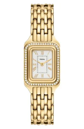 Fossil Raquel Duo Dial Bracelet Watch, 23mm x 38mm in Gold at Nordstrom