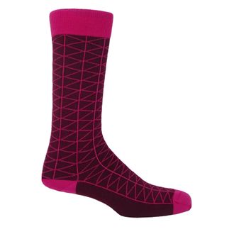 Peper Harow Tritile Mens Socks - Burgundy