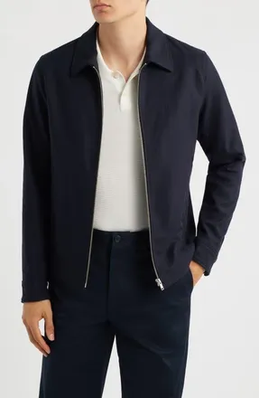 Theory Wyatt Wool Blend Bomber Jacket in Eclipse at Nordstrom, Size X-Large