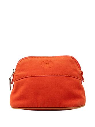 Herm&egrave;s 2010-2025 Mini Toile Bolide Case pouch - women - Canvas/Leather - One Size - Orange