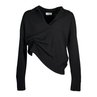 Laneus V-neck Knitwear, female, Black, Size: S Polo Sweater