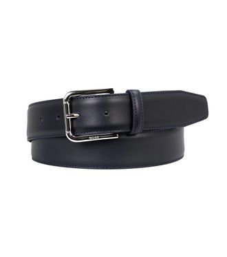 HUGO BOSS Navy Blue Logo Buckle Belt