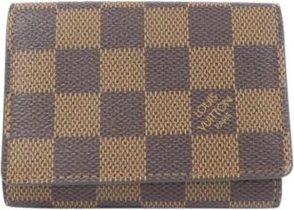 Louis Vuitton Pre-owned Damier visitekaarthouder - unisex - Vintage Accessoires - Bruin - ONE Size - Vintage