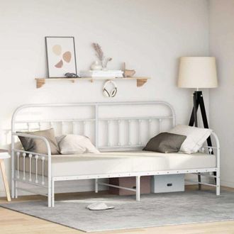 vidaXL Vidaxl - Estructura De Cama De D&iacute;a Con Cabecera Blanco 90 X 200 Cm Acero