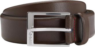 HUGO BOSS Gellot Sz 35 Riem - Heren - Riemen - Bruin - 110 CM - Leer - Accessoires