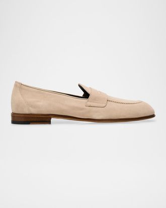 Brioni Men & apos;s Suede Penny Loafers